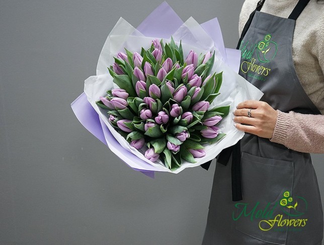 Букет тюльпанов "Лавандовая мечта" Фото